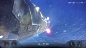 Корабль Starship приводнился в Индийском океане